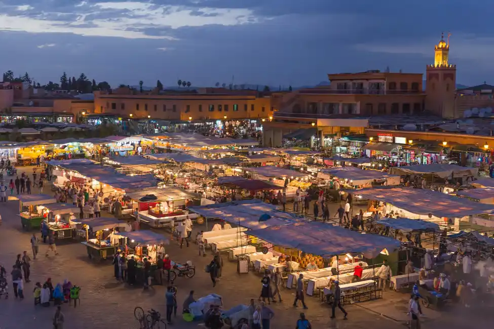 2-day private tour from Casablanca to Marrakech — red city medina and souks — alternative view
